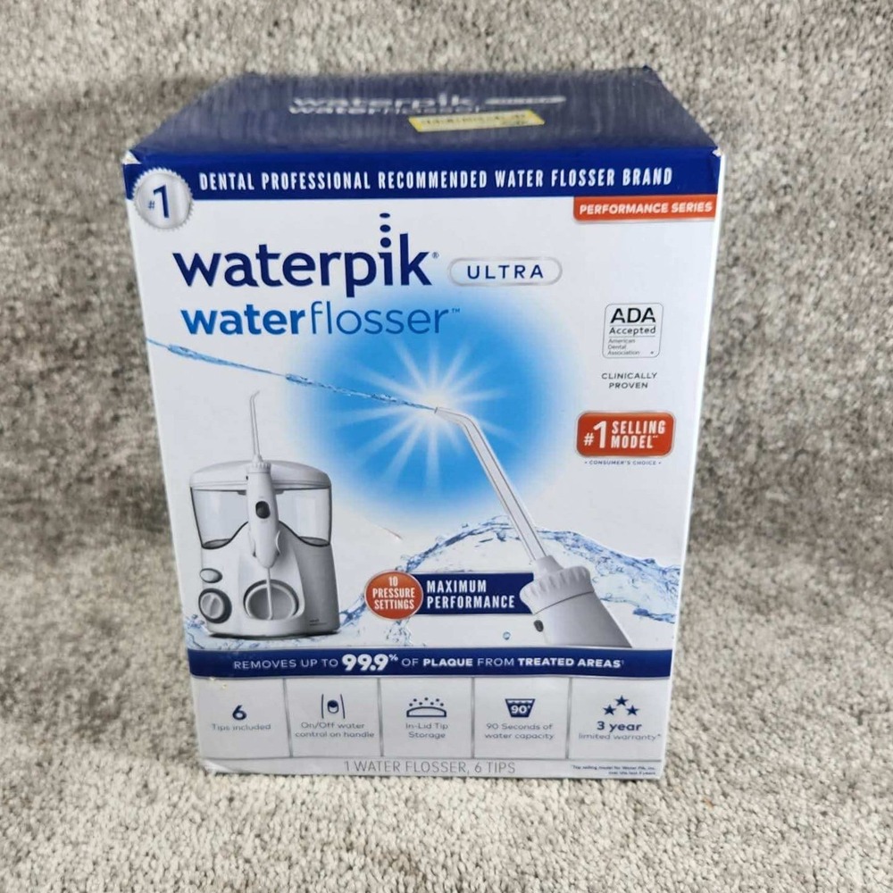 Waterpik Water Flosser Ultra White Performance Series WP-100W 6 Tips